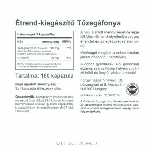 Tőzegáfonya kivonat C-vitaminnal