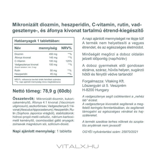Vadgesztenye komplex 60 tabletta