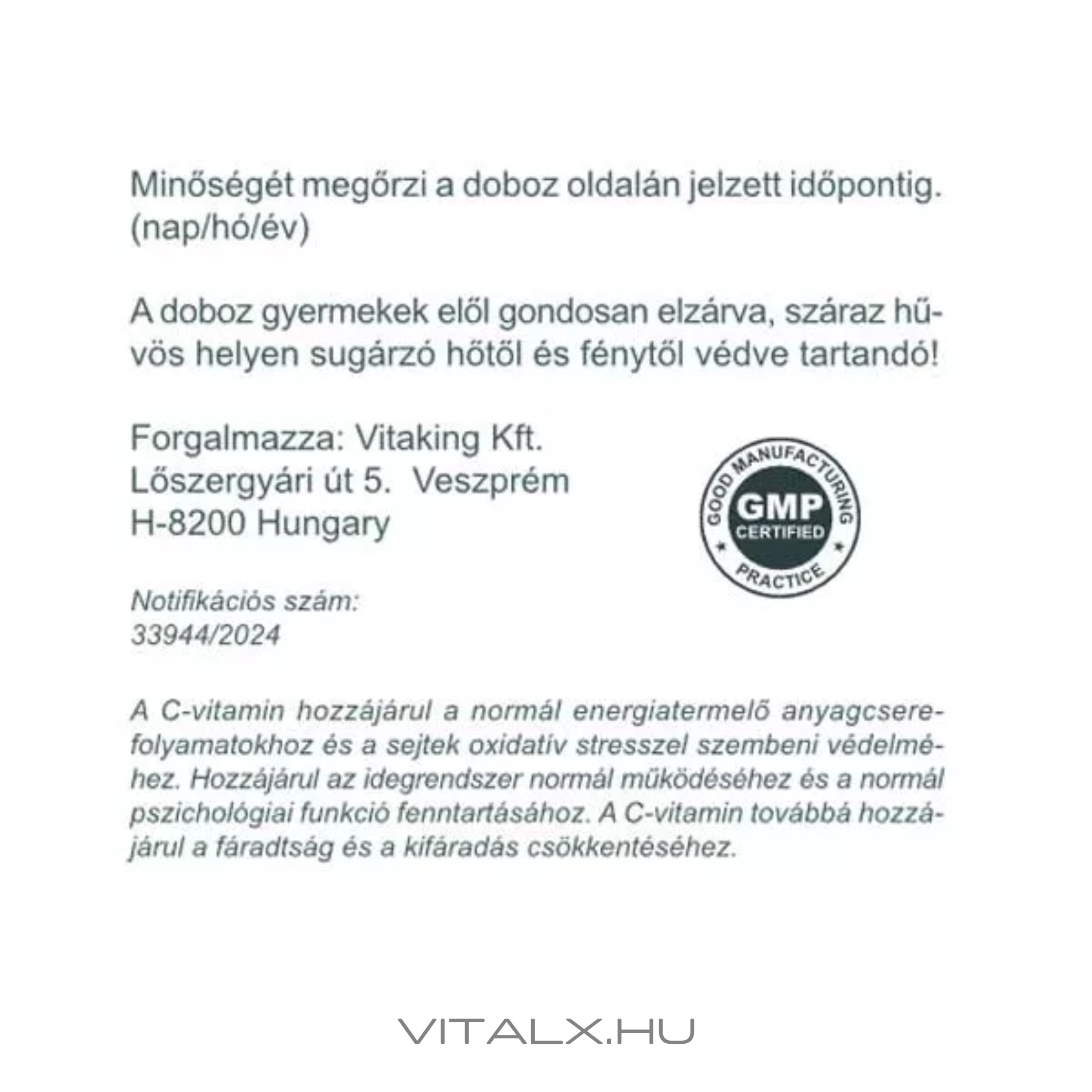 Aszkorbinsav (C-vitamin) por 400g - Image 3