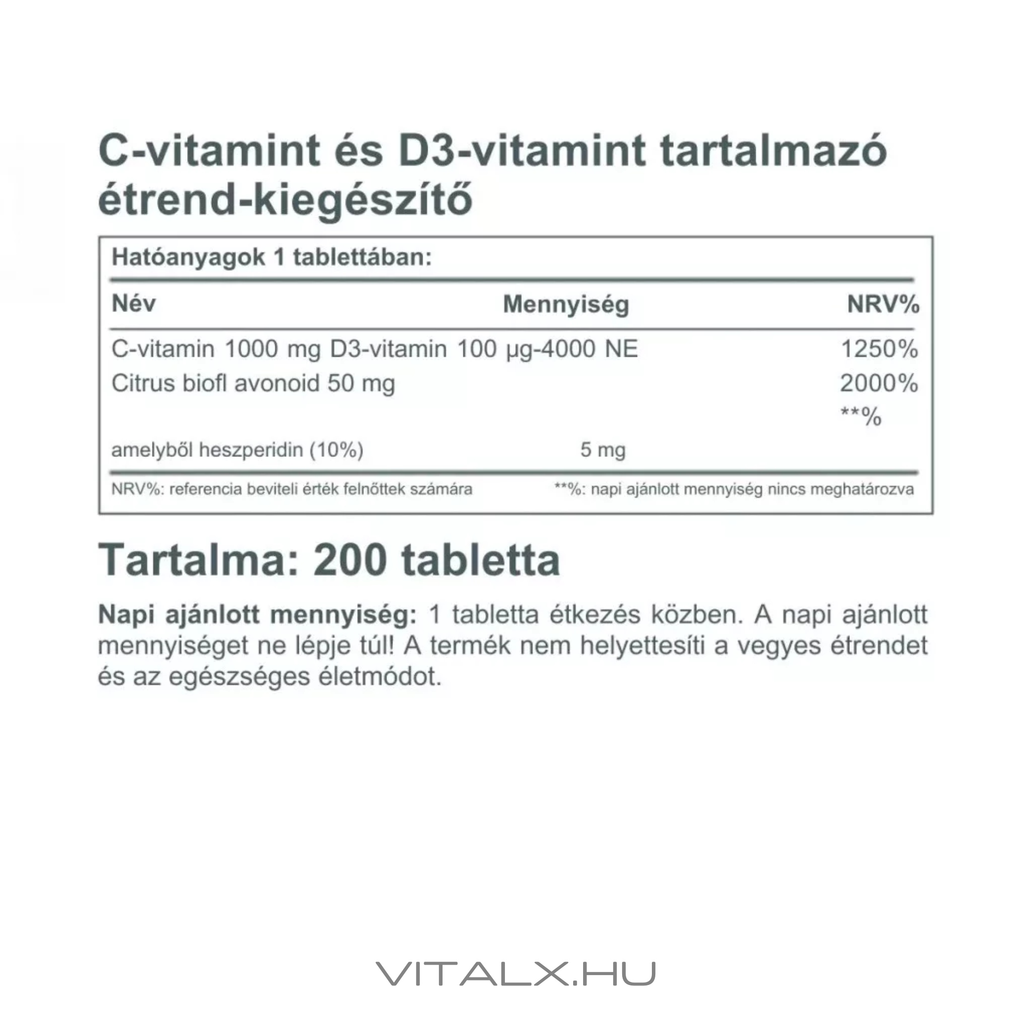 C-D-vitamin 200 adag